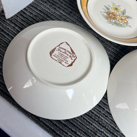 Vintage Underglazed Grand Bahama Japan 4907 Soup bowls 5 Hand Painted Stone Ware - Picture 7 of 13